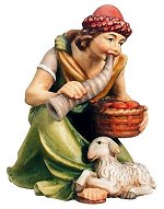 Kneeling Shepherd Basket<br>Dolfi Raffaello Nativi